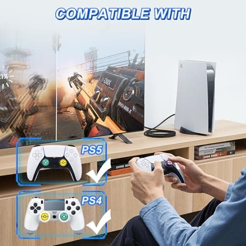 Flavizo 6 Pcs Switch Thumb Grips Joystick Cover for Enhanced Control, Anti-Slip Controller Cap, Grip for Precise Control Compatible with Nintendo Switch and Switch Lite 4