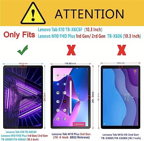VERTUS® Premium Tempered Glass Screen Protector for Lenovo Tab M10 FHD Plus 10.3 inch/Lenovo Tab K10 10.3 inch 2