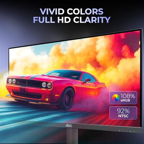 AOC 22B15H2 21.45” Full HD IPS Monitor | 120Hz Refresh Rate | 1ms MPRT | Adaptive Sync | 3-Sided Frameless | Low Blue Mode | HDMI & VGA | Black 5