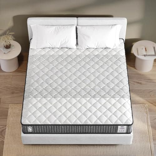 Springwel Essential Reversible 4 Inch Mattress | 15 Yrs Warranty | HR Foam | Medium Firm Quilted Mattress with Breathable & Anti Microbial Bamboo Charcoal Fabric Cover | Double Size (75X48X4) Inches