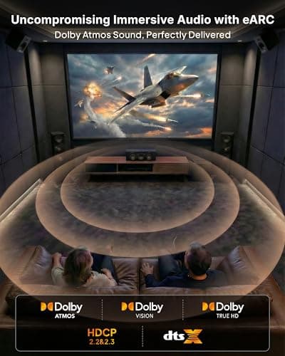 Fedus 1 Meter Certified Premium 8K High-Speed Hdmi Cable (8K60Hz & 4K120Hz Nylon Braided Hdmi Cables Cord 2.1,48Gbps Hdcp 2.2 & 2.3,Hdr 10 Ethernet,Earc,Compatible With Laptop,Pc,Monitor,Tv-Black 4