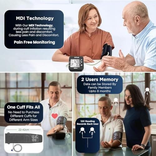 Dr Trust USA Intellitrack 131 Fully Automatic Atrial Fibrillation Portable Digital Blood Pressure Monitor BP Machine For Hypertension & Managing Heart Health, BP Apparatus 4