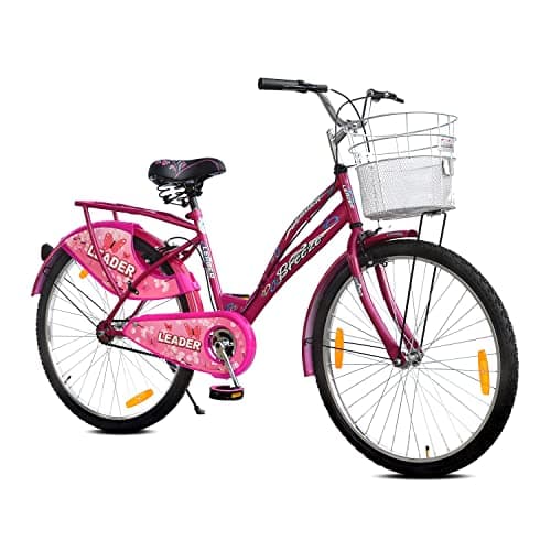 Leader Lady Star Breeze 26T Bicycle for Girls/Women with Front Basket and Integrated Carrier | Ideal for 12 + Years, (26) Road Bike,Road Bike,Pink,Womens,Rigid,18 inches 2