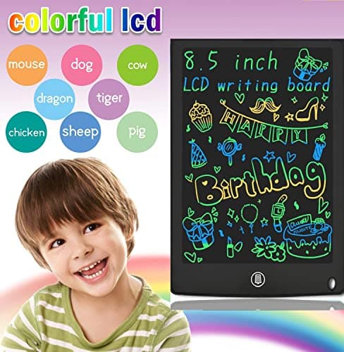 SUPER TOY 8.5" LCD Writing Tablet for Kids Re-Writable LCD Writing Pad with Screen 21.5cm (8.5-inch) for Drawing, Playing, Handwriting Gifts for Kids & Adults, Multicolor 5