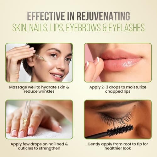 Village-Organica Luxury Cold-Pressed Castor Oil (500 ml Glass Bottle) | 100% Pure, Natural & Hexane-Free | Rich in Vitamin E for Hair Growth, Eyelashes, Eyebrows & Skin Care 6