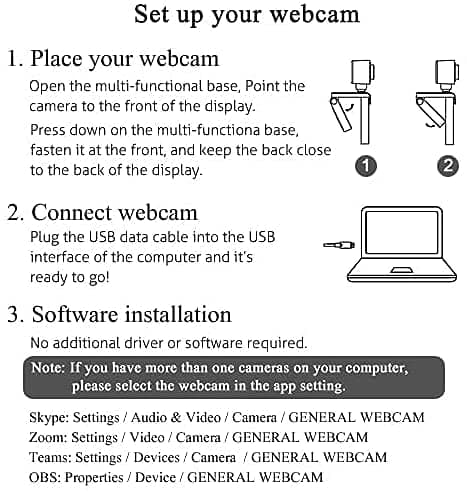 FNX®Webcam 2K HD Streaming Camera with Microphone with Privacy Shutter, for PC Video Conferencing/Calling/Gaming/Laptop/Desktop Mac 3