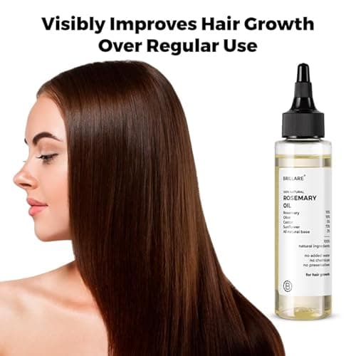 Brillare 10% Rosemary Hair Oil for Hair Growth with 10% Olive Oil & 5% Castor oil | Reduces Hair Fall | Strengthens Hair | Visible Results in 4 Weeks. 2