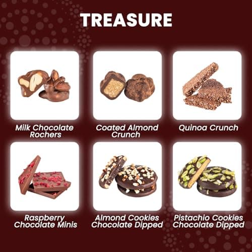 Chokola Chocolate Hamper – Treasure | 570 g | Assorted Flavours Chocolates & Cookies with Almonds & Nuts | Premium Artisanal Gift Box for Festivals & Special Occasions 4