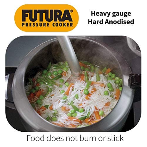 Hawkins Futura 2 Litre Pressure Cooker, Hard Anodised Inner Lid Pressure Cooker, Induction Cooker, Small Cooker, Black (IFP20) 5