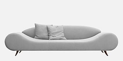 Stylish & Luxury Cushioned Couch Relax sectional Sofa in Fabric & Velvet and Heavy Duty Sofas Ideal for Bedroom, Living Room, Guest Rooms, Homes, and Offices. (Grey)