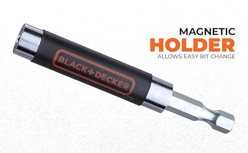 BLACK+DECKER A7074 20-Piece Screwdriver Bit Set with Magnetic Drive Guide & Bit Holder for Home, DIY & Professional Use, 6 Month Warranty, ORANGE & BLACK 3