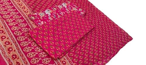 RajYuwati® jaipuri salwar suit cotton dress material for women girls with cotton dupatta full size salwar suit set unstitched fabric materials (rani pink) 4