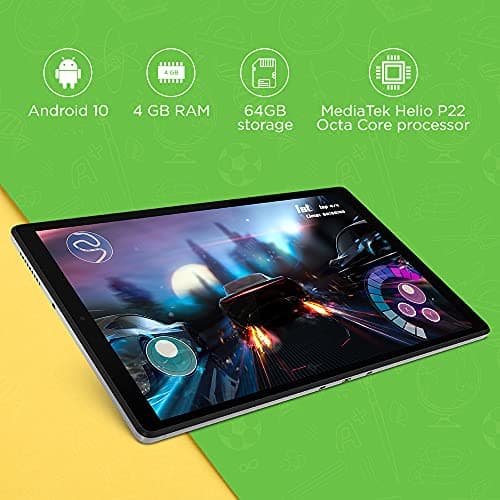 Lenovo Tab M10 HD 2nd Gen (10.1 inch(25cm), 4 GB, 64 GB, Wi-Fi+LTE), Platinum Grey with Metallic Body and Octa-core Processor 4