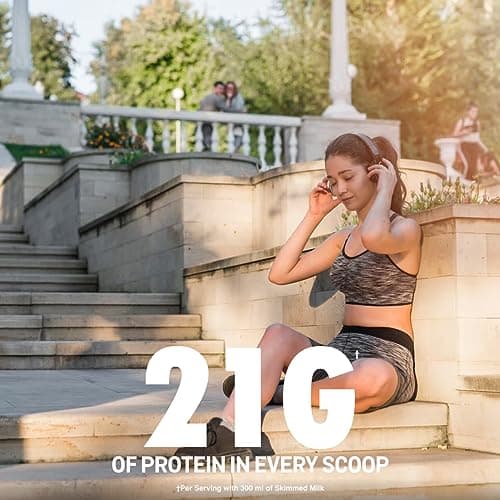 Sparkfusion Daily Protein Shake With Hebrs | 21 Gm Protein With 8 Hebrs For Men & Women | Alphonso Mango Flavour 500 Gm 4