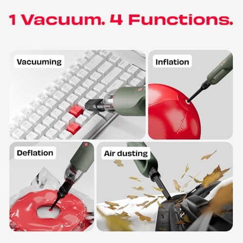 NUUK REN GO Cordless Home Vacuum Cleaner | 2X More Suction, 11000 PA | 4-in-1 Functions with Air Blowing | 7 Attachments+Storage Bag | Dual Filtration with HEPA | BLDC Motor | 2 Suction Modes 4