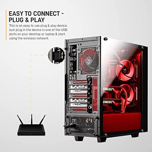 Digitara USB WiFi Adapter, 802.11N 2.4GHz Wireless-N Mini USB Adapter, Wireless Network Adapter, Nano Adapter Compatible with Win, Mac OS & Linux for PC/Laptop etc.(ADP-0031) 2