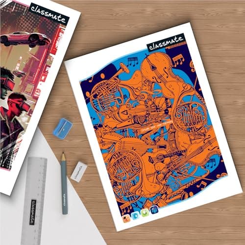 Classmate Long Book| 384 Pages | Single Line | 29.7cm x 21.0cm | Pack of 4 | Long Size Ruled Notebook for School Students 3