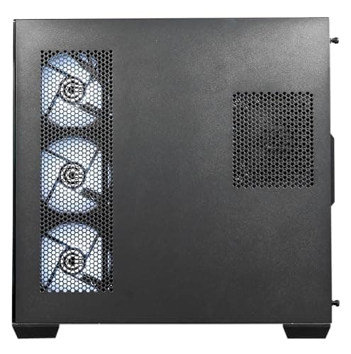 Circle Lucid Curve AX BTF Mid Tower | Gaming Cabinet - Black | Panoramic Curved Glass | Support ATX, M-ATX, ITX | Pre Installed 3X Front, 3X Bottom, 1X 120MM Infinity Mirror Fans 4
