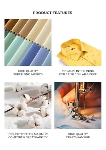 MARK & ALBERT Men's Half Sleeve Cotton Linen Striped Shirt Pure White 5