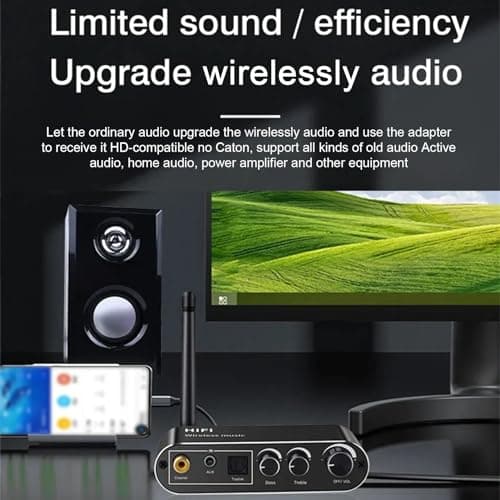 MICROWARE Wireless Bluetooth 5.1 Receiver Optical Fiber Coaxial Audio Decoder Converter U Disk AUX in Lossless for Old Computer T-V (T01) 4