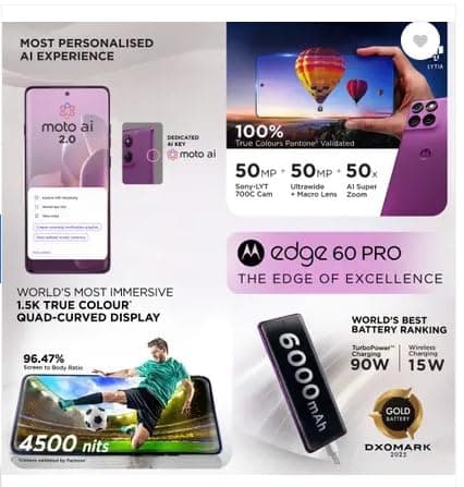 Motorola Edge 60 Pro (Pantone Sparkling Grape, 512 GB) (16 GB RAM) 4