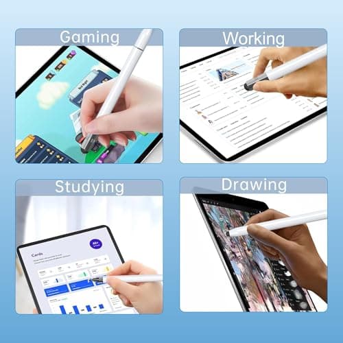 Dyazo 4-in-1 Stylus Pen for Smart Touch Screen Devices with Precision Capacitive Rubber Tip | Fine Point Disc Tip | Pen Functionality | Compatible with iPad, iPhone, Kindle, Android, Tablets & More 5