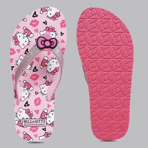 Kidsville Official Hello Kitty Printed Flip-Flops For Kids Girls | Soft, Non-Slip, Indoor, Outdoor, House Slipper, Comfortable & Durable Footwear for Children 3