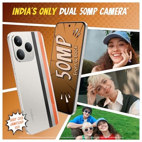 realme NARZO 90 5G (Victory Gold,8GB+128GB) | 7000mAh Biggest Battery | 60W Fastest Charging | 50MP Front & Rear AI Cameras | 4000nits Brightest Display | AI Assist | IP69 Dust & Water Resistance 3