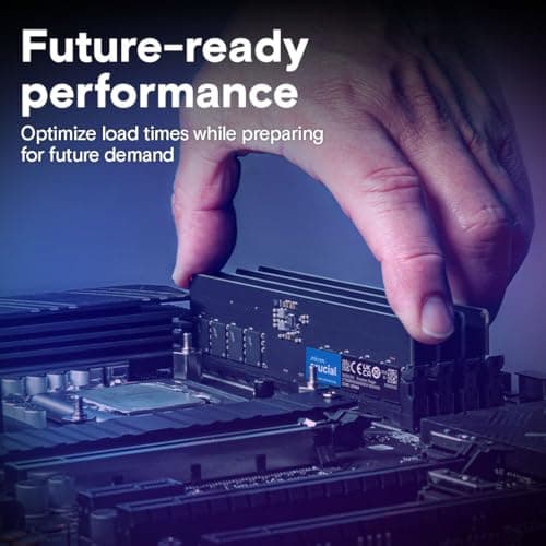 Crucial RAM 32GB DDR5 5600MT/s (or 5200MT/s or 4800MT/s) Desktop RAM Memory CT32G56C46U5 5