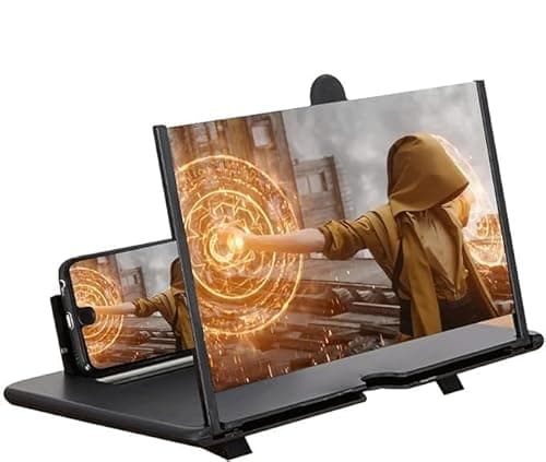 Phone Screen Magnifier 3D HD Screen Enlarger with Mobile Stand for All Smartphones, Eye Protection Screen Booster for Videos & Movies, Portable Foldable Design Multicolor