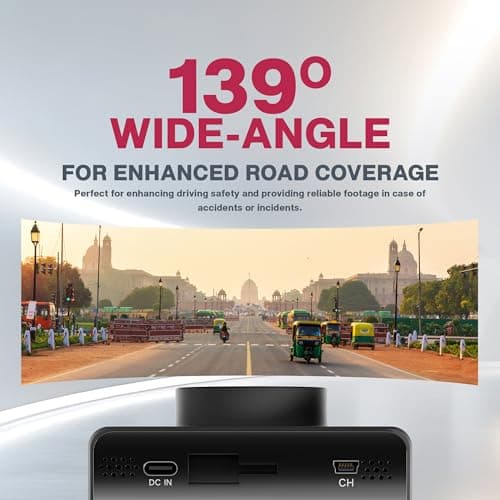 Pioneer Car Dash Camera VREC-H320SC 2MP 1080P |ADAS Warnings| Wide Dynamic Range| 139 Field of View| GPS Logger| G-sensor| Emergency Recording |microSD Card support Upto 512GB |Super Capacitor|(Black) 4