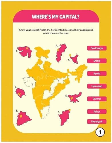 Hello India! A Fun India Activity Book: States And Union Territories 3