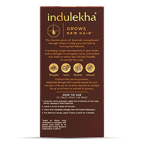 INDULEKHA Bringha,100% Ayurvedic Hair Oil for New Hair Growth with Bringha, Amla and Brahmi, Recommended by Ayurvedic Experts, for Men and Women, 50 ml 2