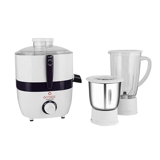 Jasmine Juicer Mixer Grinder, 500W Motor, 1500ml Jar,1000ml Jar Stainless Steel Blades