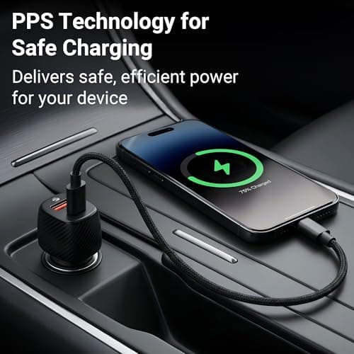 ZEBRONICS CC48 Car Charger with 48 Watts Rapid Charge, Dual Output Ports (USB + Type C PD), Compact Design, Built in Protections, LED Indicator 4