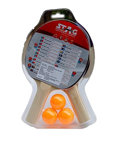 Stag 1 Star Table Tennis Play Set (2 Bats and 3 Balls) Height 25 Centimeters Beam Width 15cm 5