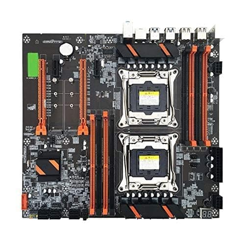 Generic X99 Dual CPU Motherboard LGA2011 Support DDR4 ECC Memory PCB Durable with 2XE5 2650 V4 CPU 12 Core 24 Thread Processor 2