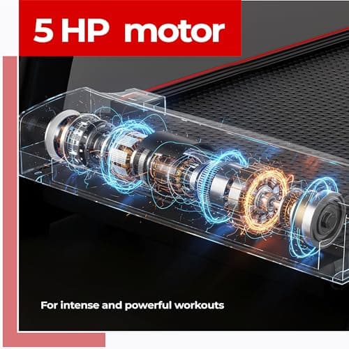 Lifelong 5HP Foldable Treadmill for Home | Home Workout Equipment | LED Display | 12% Auto Incline | 14 km/h Speed | 12 Preset Programs | Hydraulic Fold | Bluetooth & FitShow App | 110kg Max Weight 5