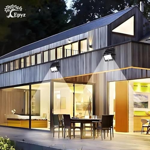 Epyz 20Watt Solar Flood Light Outdoor Waterproof with USB Type-C Charging Cable for Home Garden Wall Compound Entrance Automatic LED Lamp [ Pack of 1, White Light ] [ 2000mAh, 85LED ] 2