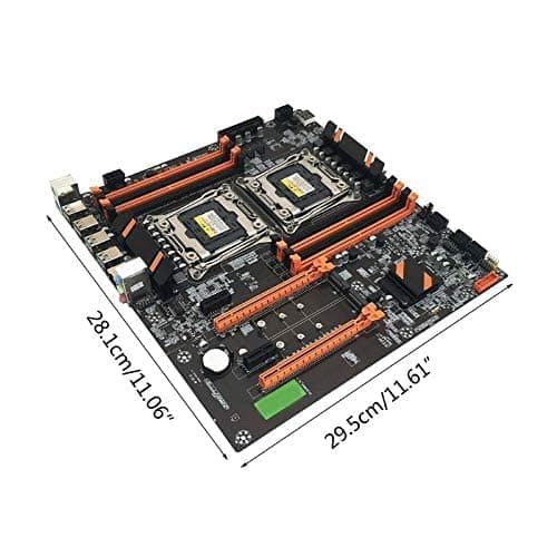 Generic X99 Dual CPU Motherboard LGA2011 Support DDR4 ECC Memory PCB Durable with 2XE5 2650 V4 CPU 12 Core 24 Thread Processor 3
