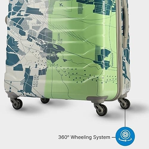 Skybags Large Trooper Size Abs Hardshell Luggage (75 Cm) | Printed Luggage Inline Trolley Bag with 4 Wheels and Resetable Combination Lock | Unisex, Green, Large 5