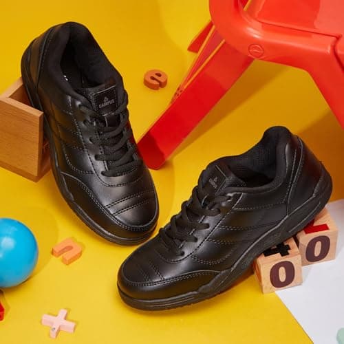 Campus Child CS-26101C Black School Shoes - 5UK/India 1 Pair 2
