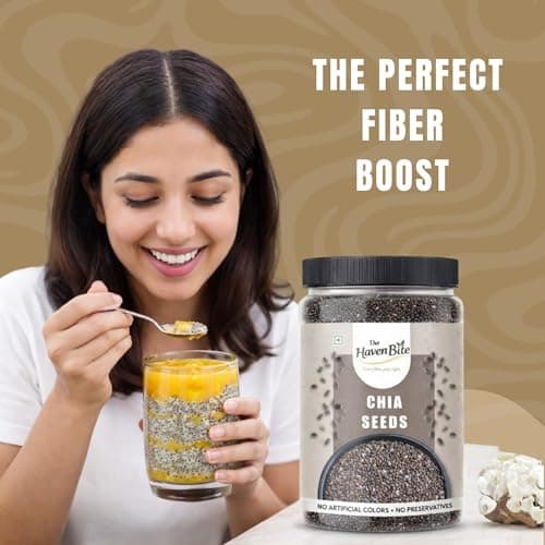 The Haven Bite Raw Chia Seeds 250g | Pure & Natural | Omega-3, Fiber & Protein Rich Superfood | Healthy For Smoothies, Detox Drinks, Weight Loss & Diet | No Artificial Colors 5