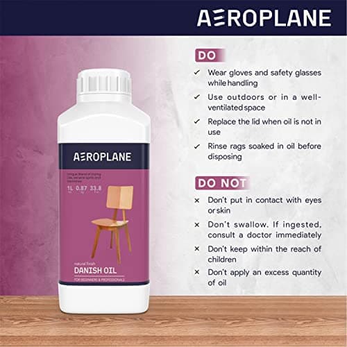 AEROPLANE - Danish Oil - Unique Linseed Oil Blend for Wood Finishing & Restoration - Natural Finish | 100 ML 5