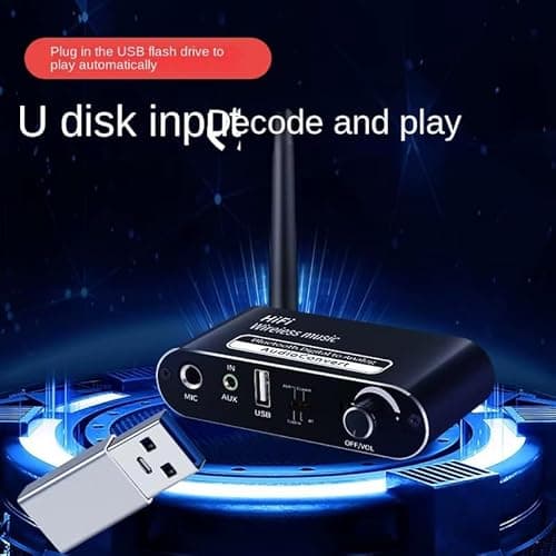 MICROWARE 30M TV USB Bluetooth 5.1 Receiver Transmitter Wireless Audio Adapter Optical Fiber to AUX RCA DAC Converter with Remote Control (Model : T02) 2