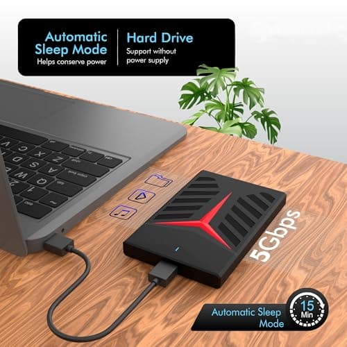 My Portable Hard Disk Drive - USB 3.0, Memory Expansion Data Storage & Backup, External HDD, Compatible with Windows and Mac, Y-Design. (500, GB) 5