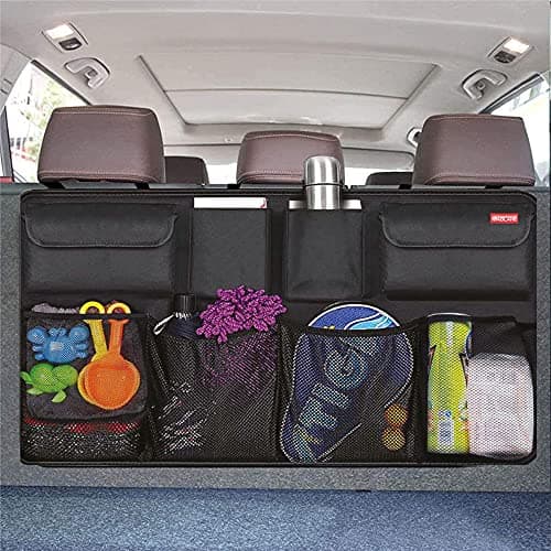 GADLANE Car Boot Organiser Back Seat Organiser Heavy Duty Waterproof Trunk Car Boot Storage Tidy Bag With 8 Large Pockets 3 Hanging Straps And Hook & Loop Fixing Strips 4