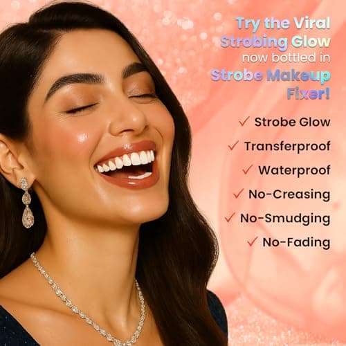 FACES CANADA Ultime Pro Strobe Makeup Fixer Mini - Rose Gold, 50 ml | 12HR Long Lasting Makeup Setting Spray | Dewy Shimmery Glow Finish | Hydrating, Non-Sticky | Waterproof, Transferproof & Alcohol-F 3