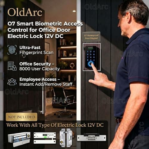 OldArc O7 Fingerprint Door Access Control | Mobile App Biometric Door Keypad for Electric Lock 12VDC | Smart Biometric Access Control for Office RFID Door, Keyless Door Control by Phone 4