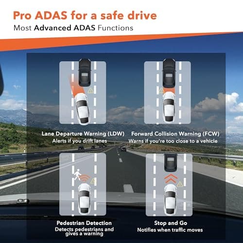MyFitSpark DC-101 Pro ADAS Dual Channel Dash Cam for Car Front and Rear 4